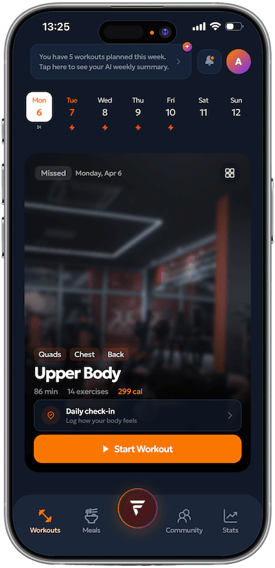 Follow AI-Generated Workouts & Meals